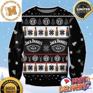 Jack Daniels Whisky 3D Ugly Christmas Sweater For Holiday 2023 Xmas Gifts