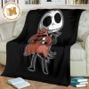 Jack Skellington Hold Fire Fleece Blanket Gift Idea For Fan