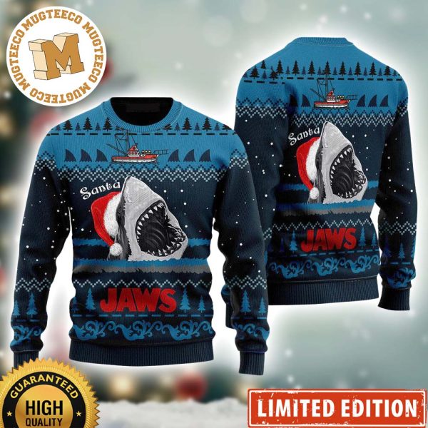 Jaws Santa Shark Xmas Gift Ugly Christmas Sweater