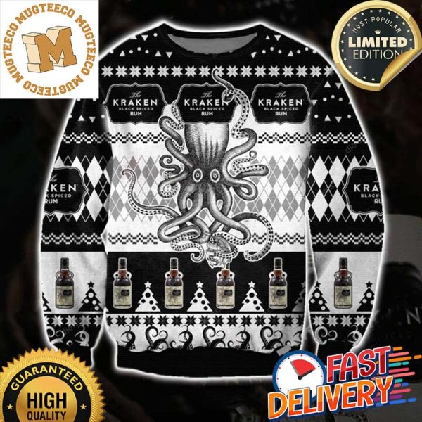 Kraren Black Spiced Rum 3D Christmas Ugly Sweater For Holiday 2023 Xmas Gifts