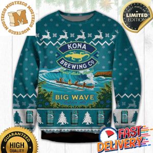 Kona Brewing Big Wave Golden Ale Ugly Christmas Sweater For Holiday 2023 Xmas Gifts