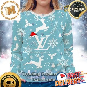 Louis Vuitton Red 3D Ugly Sweater - USALast
