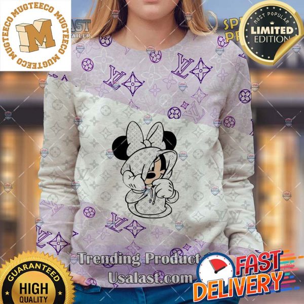 Louis Vuitton Minnie Mouse Disney Ugly Sweater For Holiday 2023 Xmas Gifts