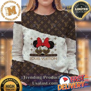 Louis Vuitton Minnie Mouse Premium Ugly Sweater For Holiday 2023 Xmas Gifts