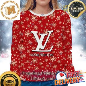 Louis Vuitton Snowflake Christmas Version Ugly Sweater For Holiday 2023 Xmas Gifts