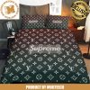 Luxury Gucci Snake With Big Logo In Black And Green Stripes Background Bedding Set