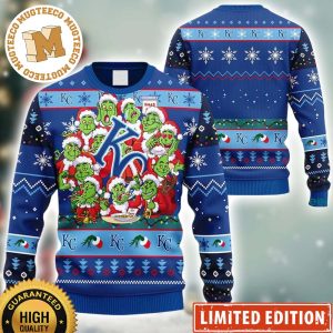 MLB Kansas City Royals 12 Grinch Funny Faces Happy Xmas Day Ugly Christmas Sweater