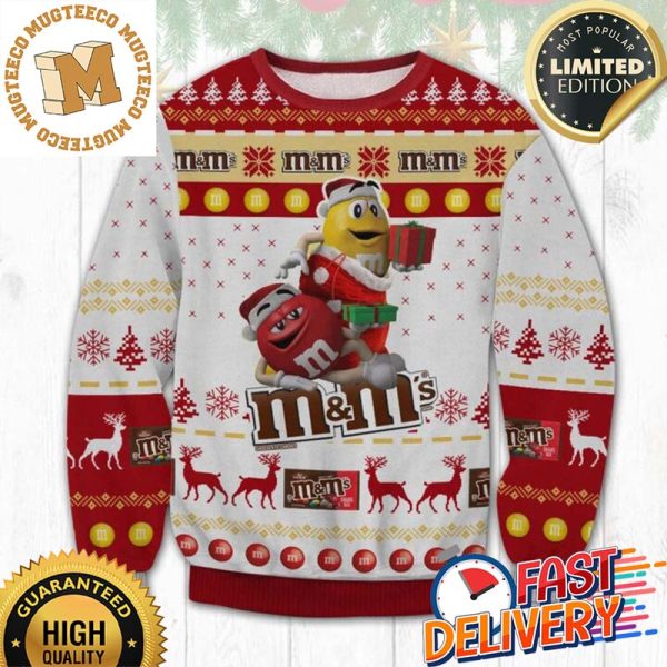 M&M All Printed Ugly Christmas Sweater Sweatshirt For Holiday 2023 Xmas Gifts