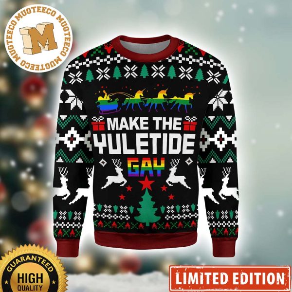 Make The Yuletide Gay Ugly Christmas Sweater