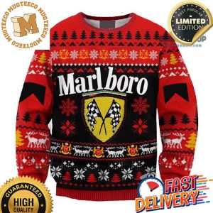 Marlboro Racing Xmas 2023 Holiday Gift Knitted Ugly Christmas Sweater