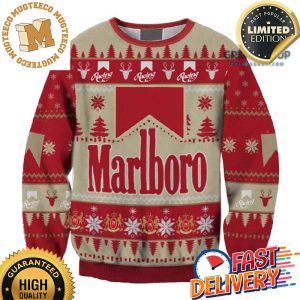 Marlboro Racing Xmas 2023 Party Custom Name Ugly Christmas Sweater