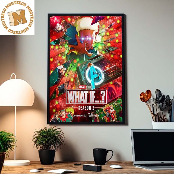 Marvel Studios What If Season 2 Christmas Themed Official Poster Canvas For Home Decorations