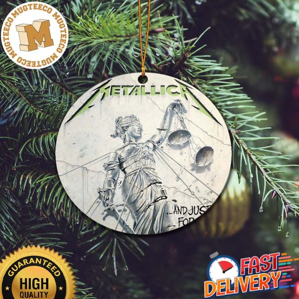 Metallica And Justice For All Album Cover 2023 Xmas Holiday Gift Ceramic Christmas Decorations Ornament