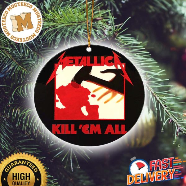 Metallica Kill Em All Album Cover 2023 Xmas Holiday Gift Ceramic Christmas Decorations Ornament