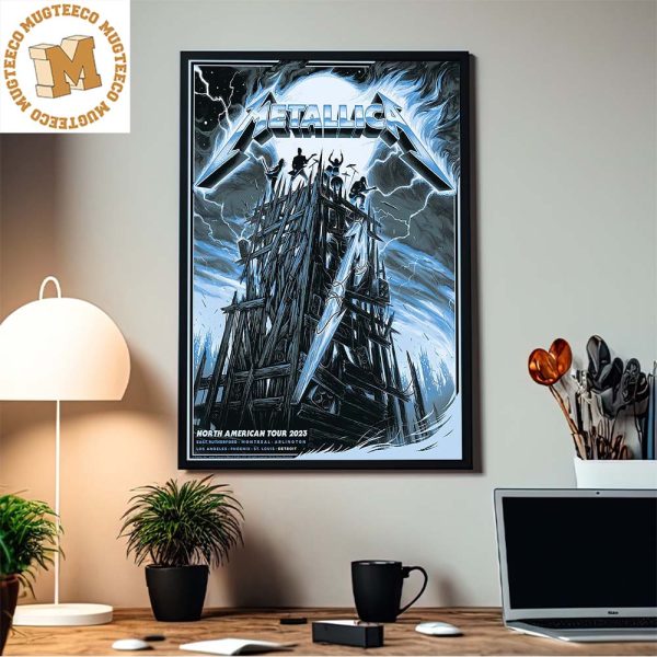 Metallica M72 Detroit North American Tour 2023 Exclusive Colorway Pop Up Shop Decorations Poster Canvas