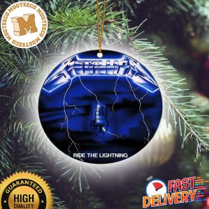 Metallica Ride The Lightning Album Cover 2023 Xmas Holiday Gift Ceramic Christmas Decorations Ornament