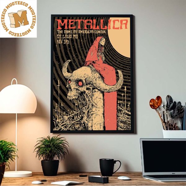 Metallica Tonight In St Louis The Dome At America Center M72 World Tour Nov 3rd Home Decor Poster Canvas