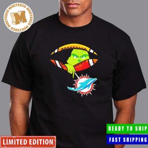 Miami Dolphins Grinch Zipper Football Funny Christmas Classic T-Shirt