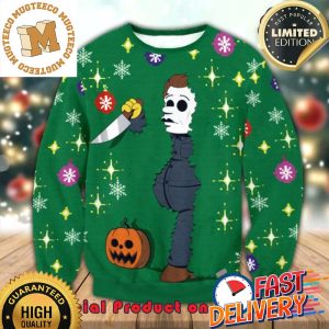 Michael Myers Pumpkin Hallowen 2023 Ugly Christmas Sweater For Holiday 2023 Xmas Gifts