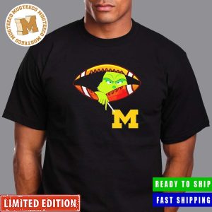 Michigan Wolverines Grinch Zipper Football Funny Christmas Unisex T-shirt