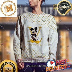 Mickey Mouse Louis Vuitton Disney Version Ugly Sweater For Holiday 2023 Xmas Gifts