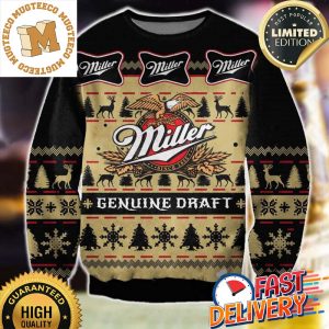 Miller Genuine Draft Ugly Christmas Sweater For Holiday 2023 Xmas Gifts