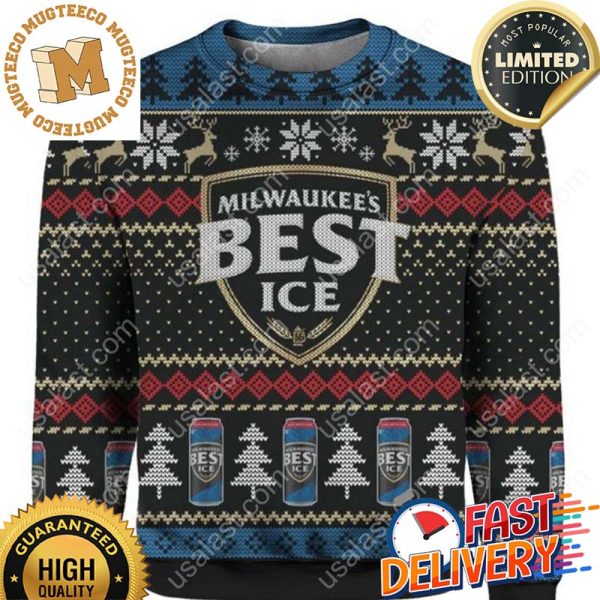 Milwaukee’s Best Ice Ver 1 Ugly Christmas Sweater For Holiday 2023 Xmas Gifts