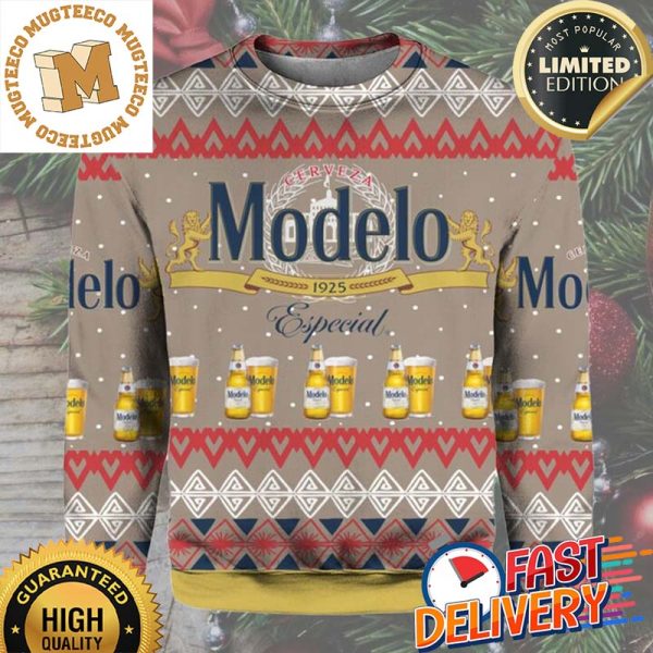 Modelo Especial Beer Ugly Christmas Sweater For Holiday 2023 Xmas Gifts