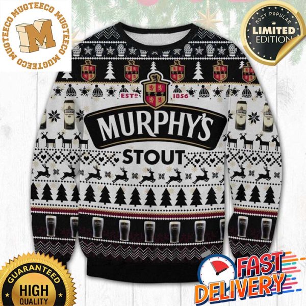 Murphy’s Irish Stout Ugly Christmas Sweater For Holiday 2023 Xmas Gifts