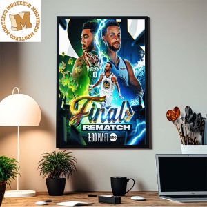 NBA Final Rematch Boston Celtics Versus Golden State Warriors Home Decor Poster Canvas