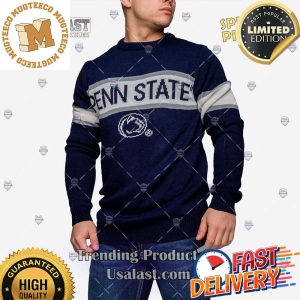 NCAA Penn State Nittany Lions Vintage Pullover Ugly Sweater For Holiday 2023 Xmas Gifts