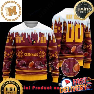 NFL Arizona Cardinals Woolen Custom Name Ugly Christmas Sweater For Holiday 2023 Xmas Gifts