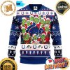 NHL Custom Name And Number Grinch Drink Up New York Rangers Ugly Christmas Sweaters