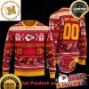 NFL Kansas City Chiefs Woolen Pattern Snow Custom Name Ugly Christmas Sweater For Holiday 2023 Xmas Gifts
