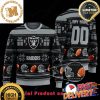 NFL Las Vegas Raiders x The Grinch Snowflakes Ugly Christmas Sweater For Holiday 2023 Xmas Gifts