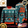 NFL Miami Dolphins x Snoopy Driving Car Ugly Christmas Sweater For Holiday 2023 Xmas Gifts