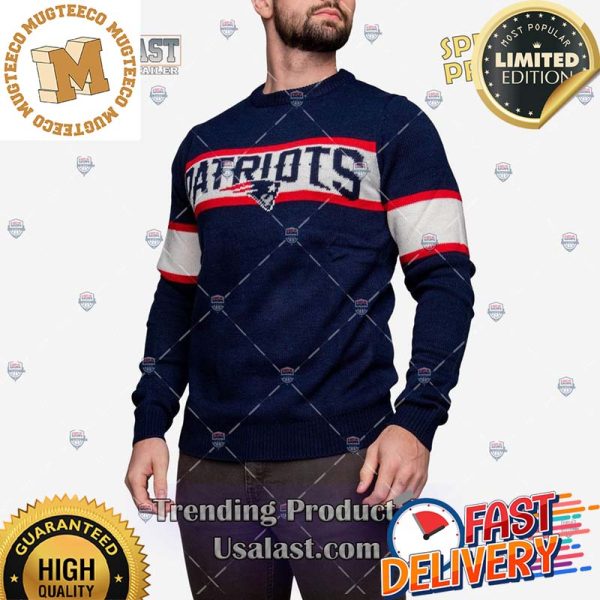 NFL New England Patriots Vintage Pullover Ugly Sweater For Holiday 2023 Xmas Gifts