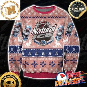 Natural Cold Beer 3D Christmas Ugly Sweatshirt For Holiday 2023 Xmas Gifts