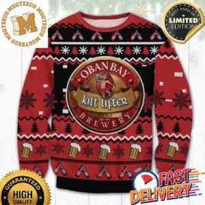 Oban Bay Kilt Lifter Ugly Christmas Sweater For Holiday 2023 Xmas Gifts