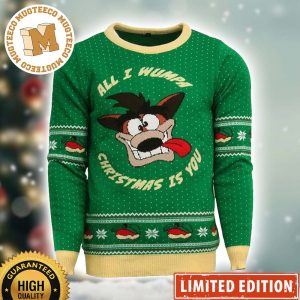 Official Crash Bandicoot All I Wumpa Christmas Is You Funny Ugly Christmas Sweater