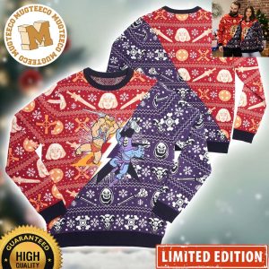 Official He-Man Vs. Skeletor In He-Man And The Master Of The Universe 2023 Xmas Gift Ugly Christmas Sweater