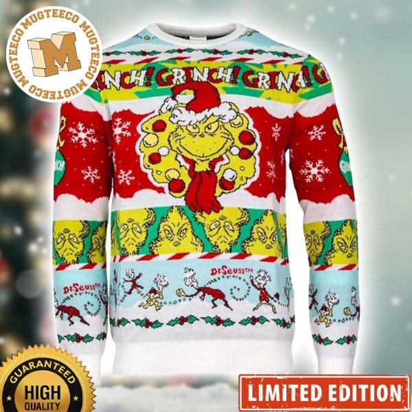 Official The Grinch Merry Grinchmas By Dr. Seuss Cartoon Vintage Ugly Christmas Sweater