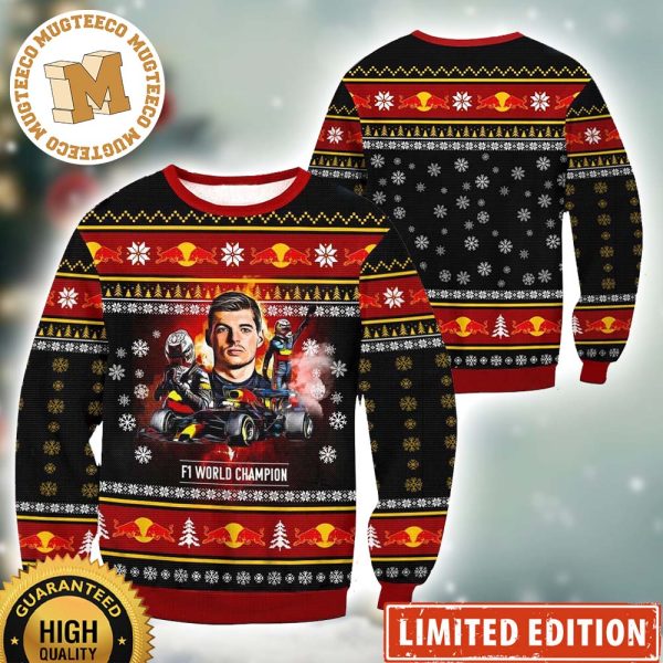 Oracle Red Bull Racing Max Verstappen F1 World Champion 2023 Ugly Christmas Sweater