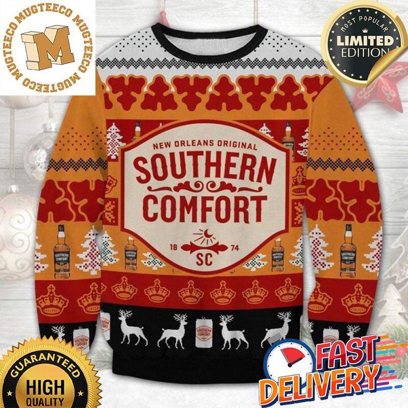 Orleans Original Southern Comfort Christmas Ugly Sweater For Holiday 2023 Xmas Gifts