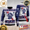 Personalized Name Pabst Blue Ribbon American Flag Ugly Christmas Sweater For Holiday 2023 Xmas Gifts