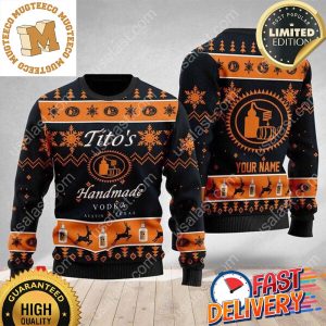 Personalized Name Tito’s Handmade Vodka Ver 2 Ugly Christmas Sweater For Holiday 2023 Xmas Gifts
