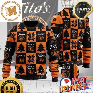 Pine Tito’s Handmade Vodka Ugly Christmas Sweater For Holiday 2023 Xmas Gifts