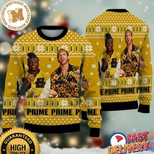 Prime Hydration Drink Lemonade Logan Paul And KSI Funny Ugly Christmas Sweater