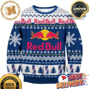 Red Bull Energy Drink Knitted Ugly Christmas Sweater
