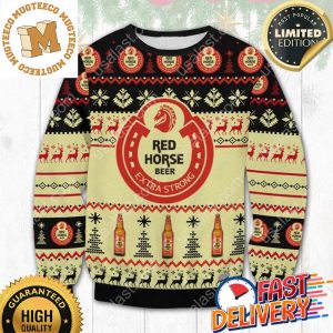 Red Horse Ugly Christmas Sweater For Holiday 2023 Xmas Gifts